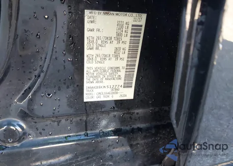 2018 Nissan Titan Sv from USA, damaged, VIN 1N6AA1E6XJN512774